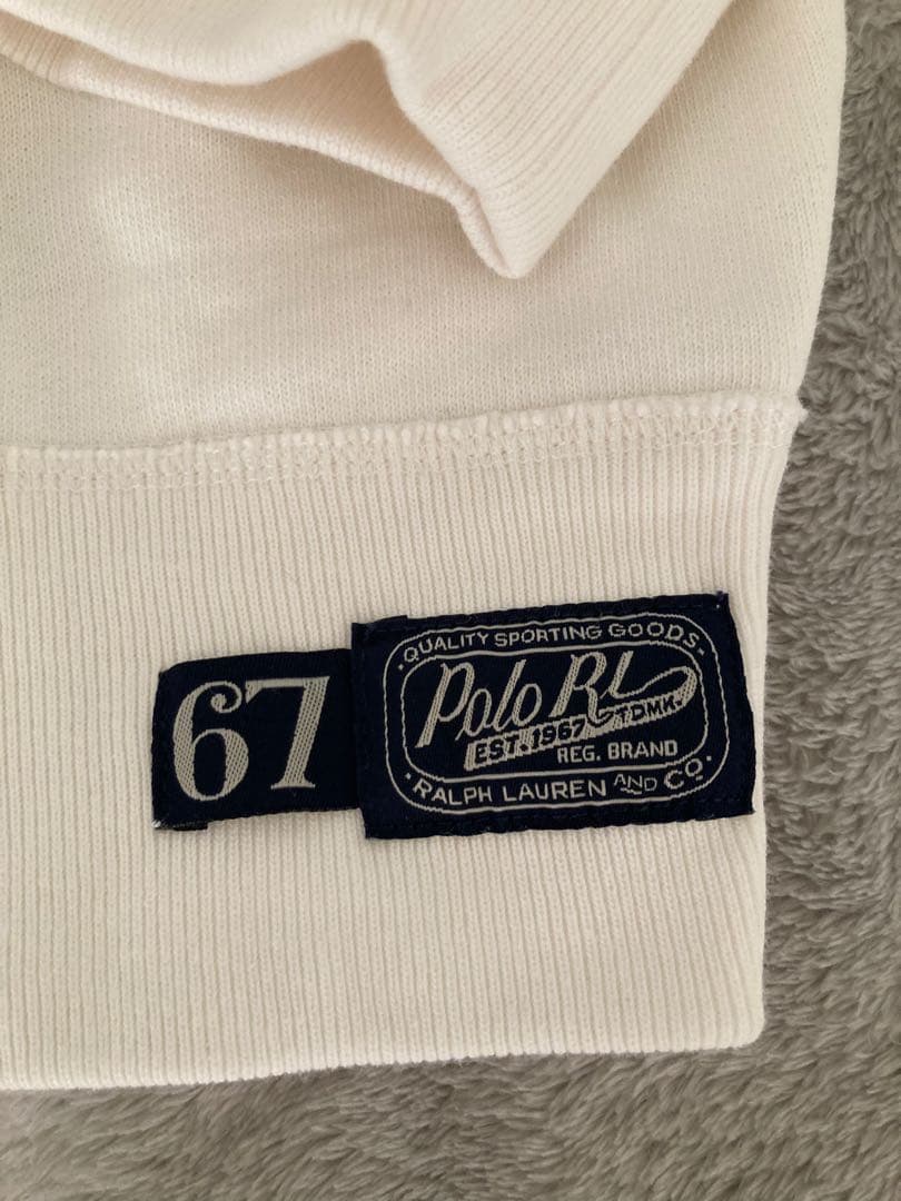 【美品】ポロラルフローレン Mトレーナー スウェット ロゴワッペン裏起毛