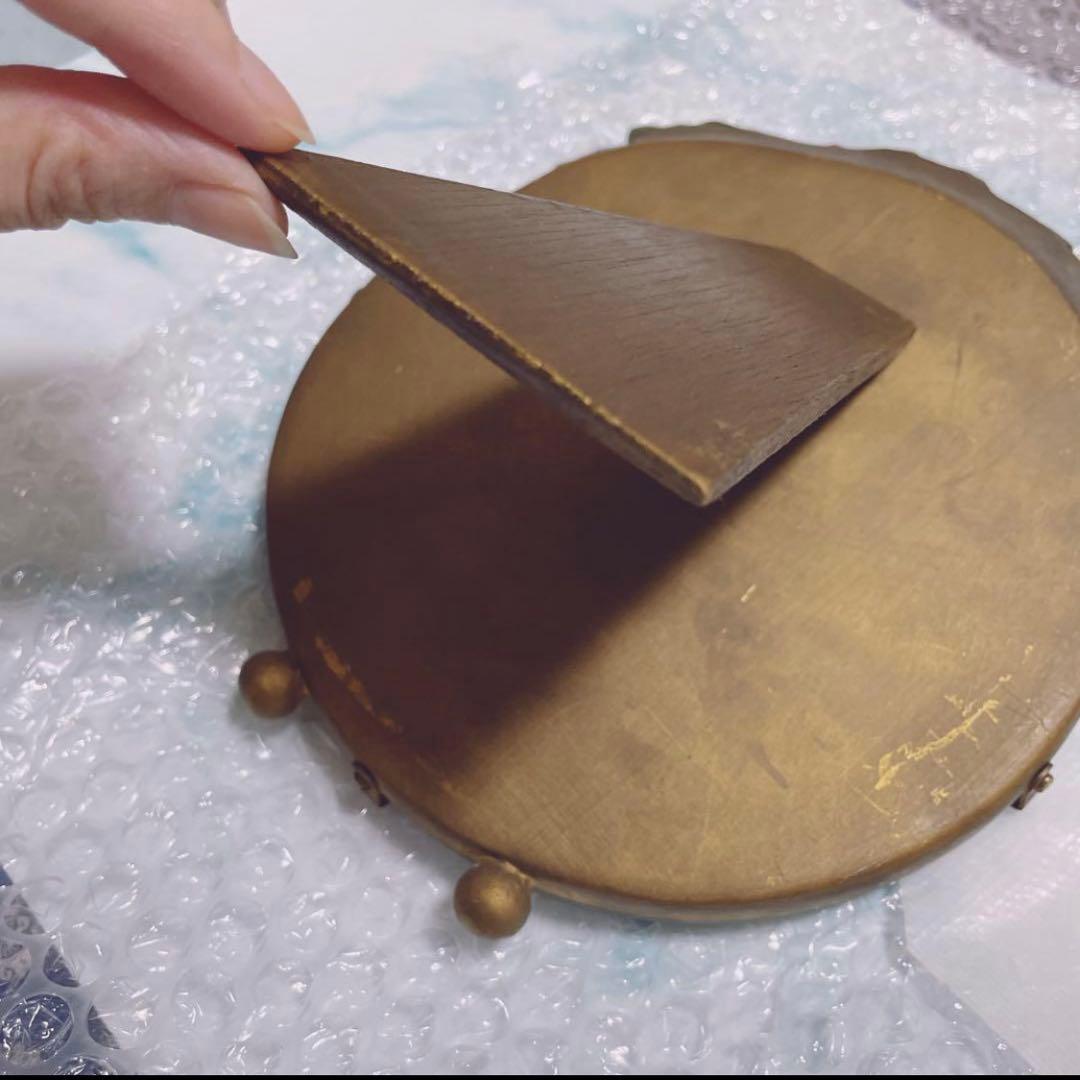 バーボラミラー お花 イギリス アンティーク レア品