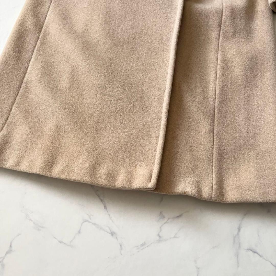 スポーツマックス アンゴラ カシミヤ ダブル チェスターコート ベージュ L