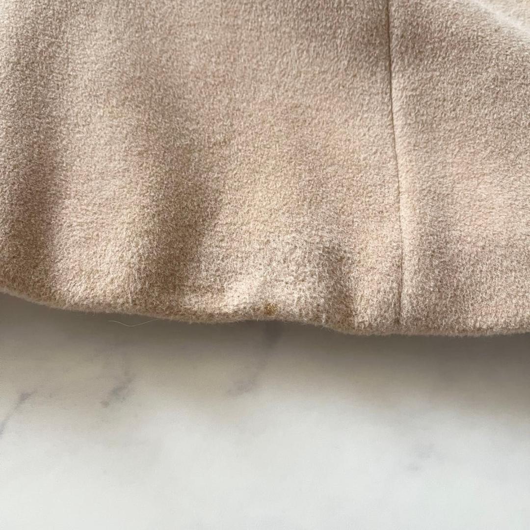 スポーツマックス アンゴラ カシミヤ ダブル チェスターコート ベージュ L