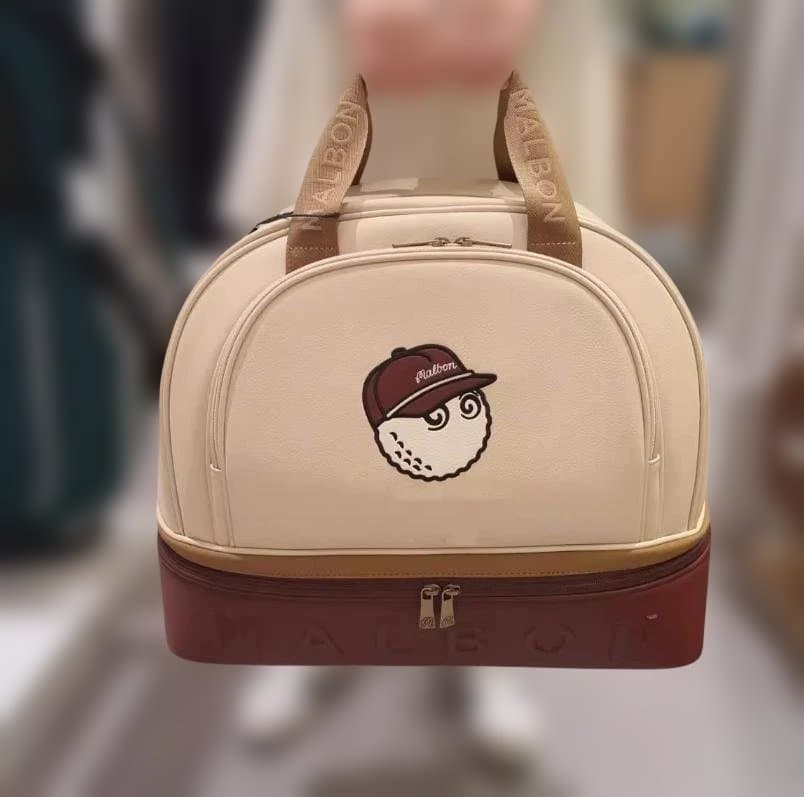 Malbon Golf 2025新作 ゴルフ用 衣類バッグ 大容量 2層式