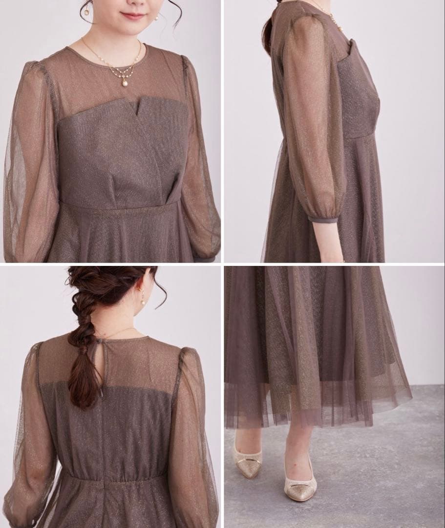 Dorry Doll ビスチェ風トップス ラメチュールワンピース