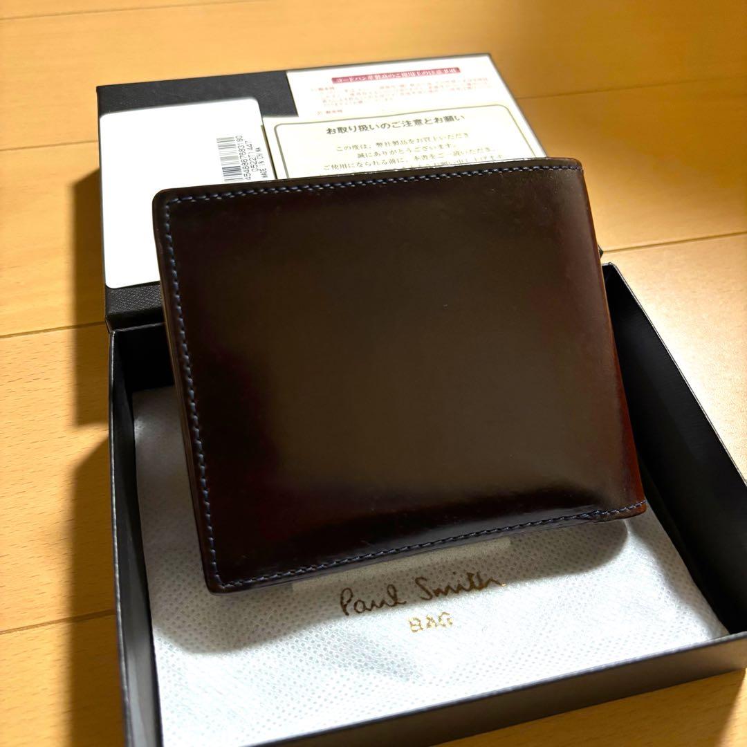 Paul Smith コードバン　二つ折り財布　最上位モデル　ブラウン　美品