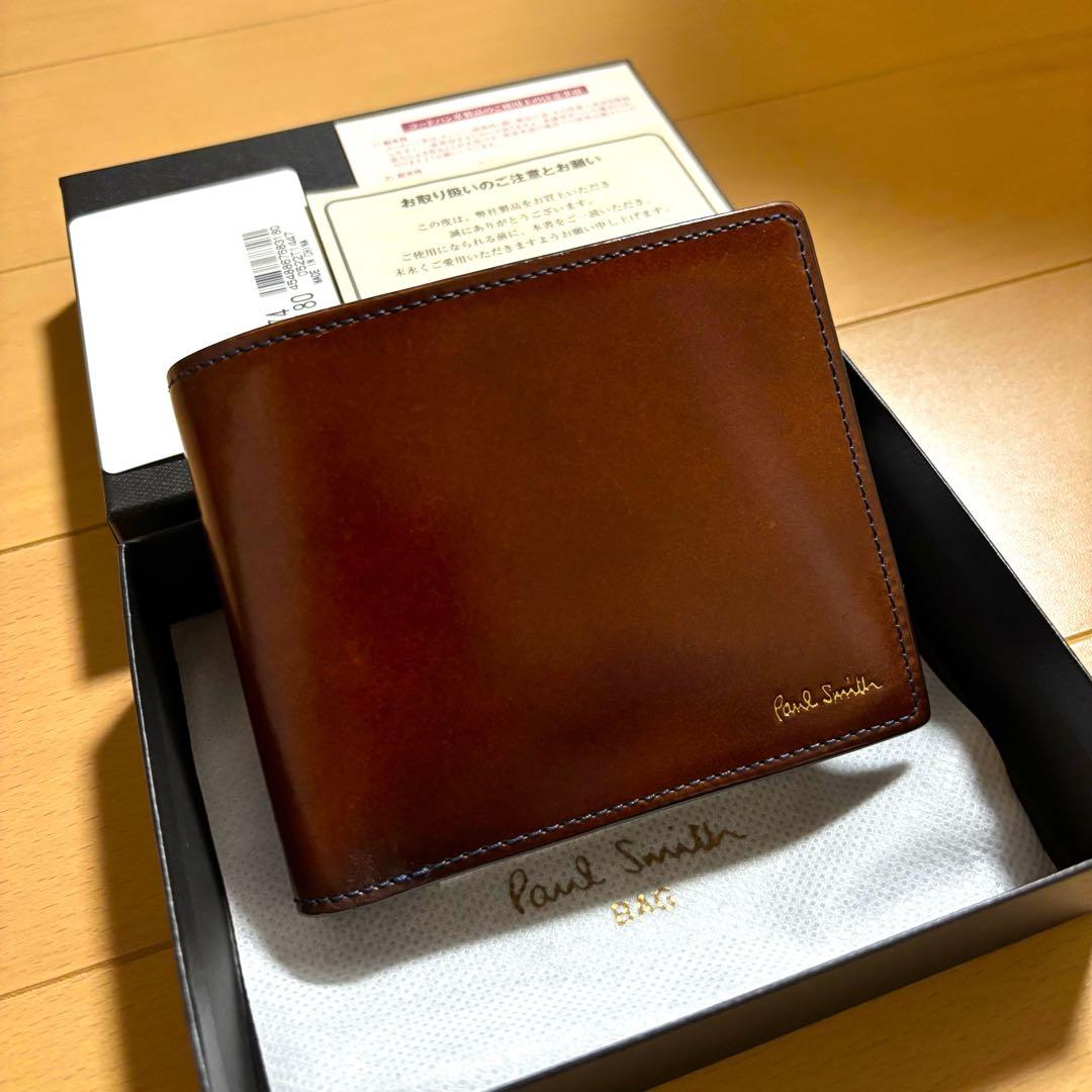 Paul Smith コードバン　二つ折り財布　最上位モデル　ブラウン　美品