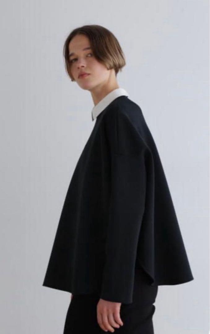 美品　ルフィル　スキューバダンボールブラウス　ブラック