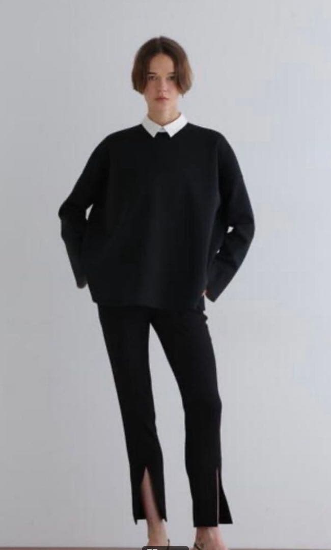 美品　ルフィル　スキューバダンボールブラウス　ブラック