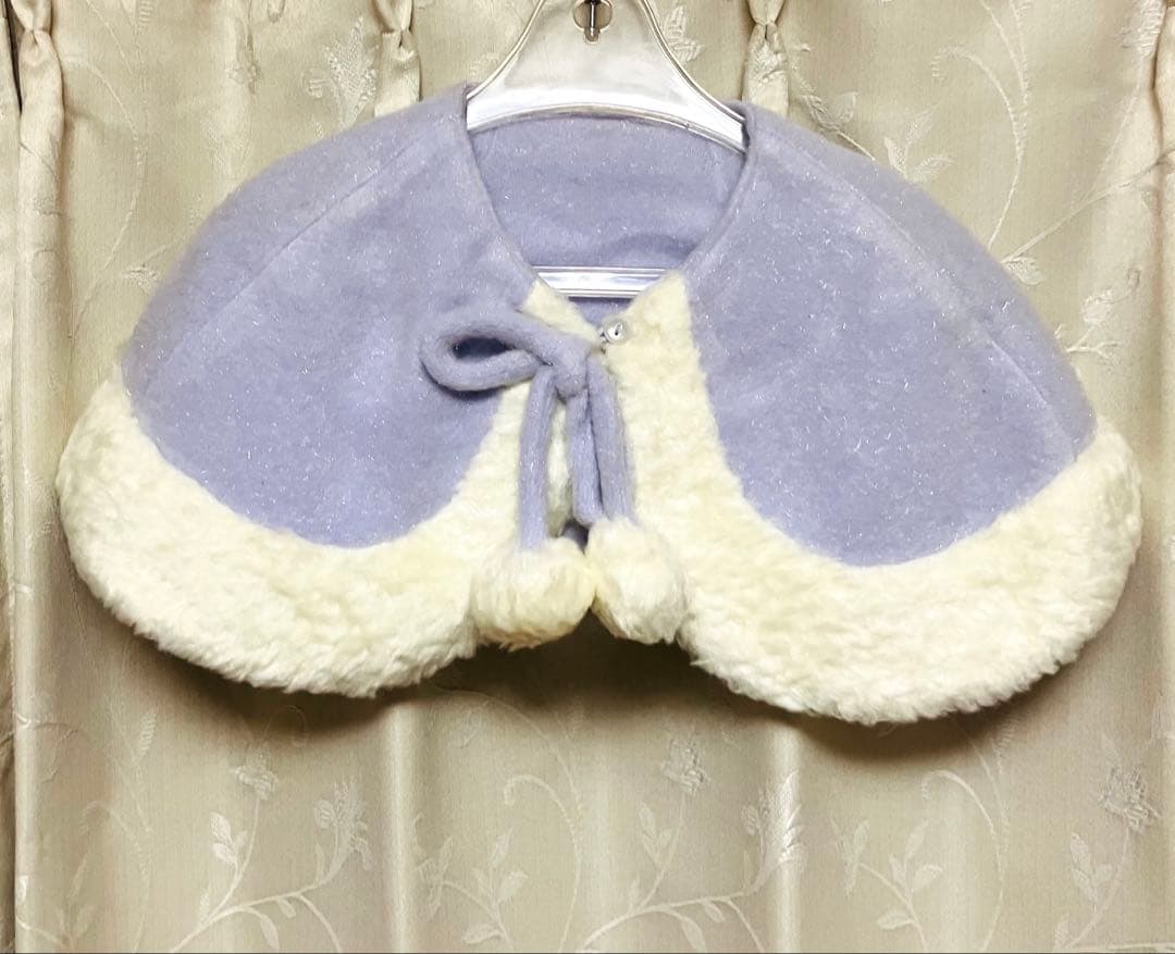 【平成レトロ】新品タグ付メゾピアノ　ラベンダー ケープつきワンピース