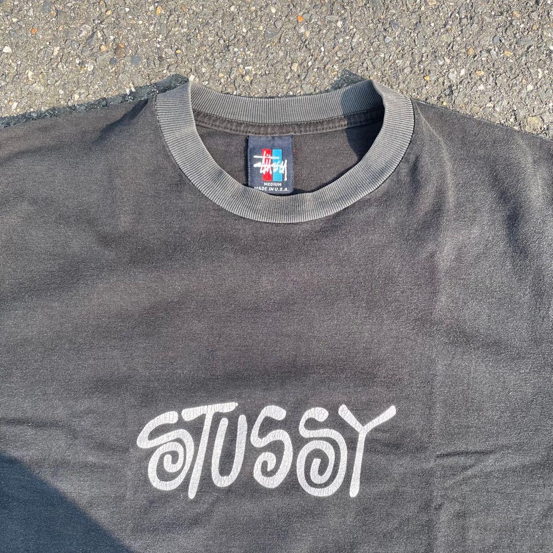名作90s OLD STUSSY \"シャドーマン\" 究極 神フェード 紺タグ