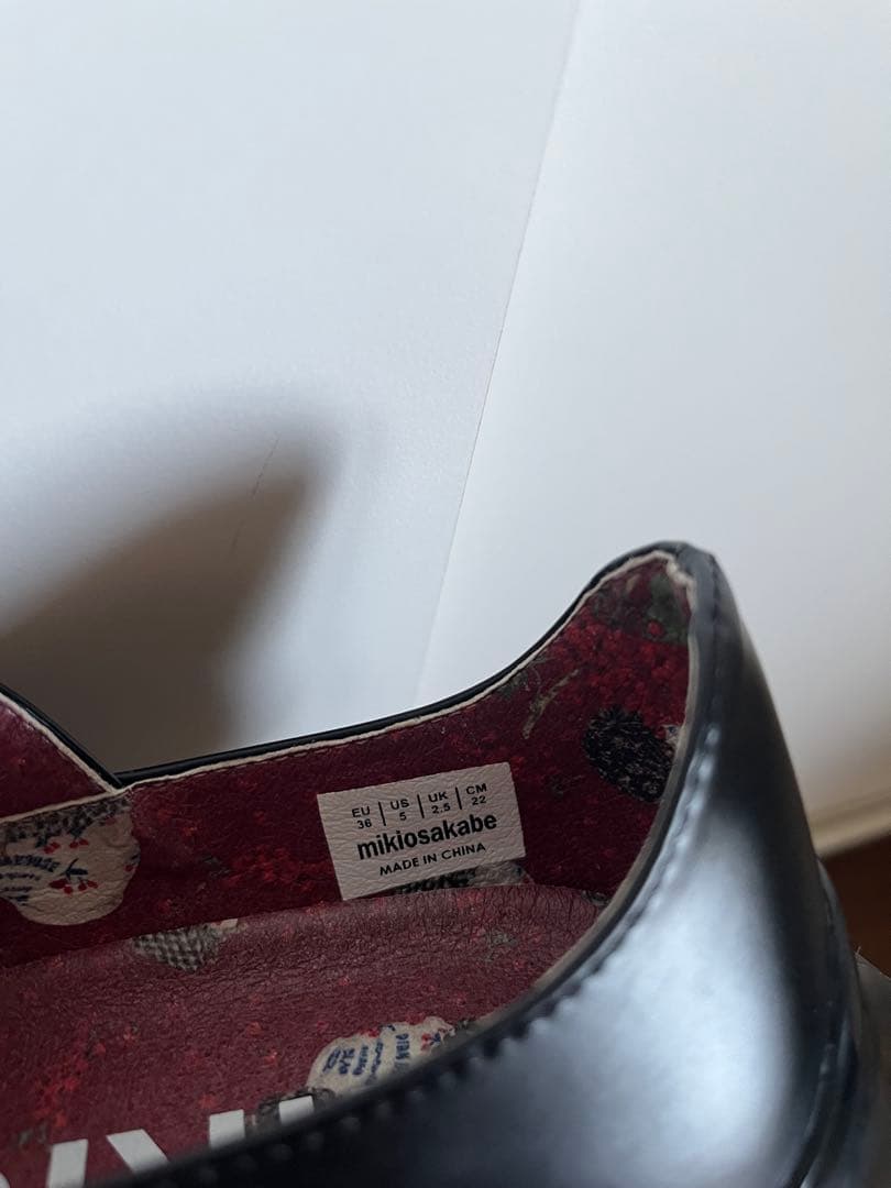 ミキオサカベ×PINK HOUSE ブラック 厚底シューズ