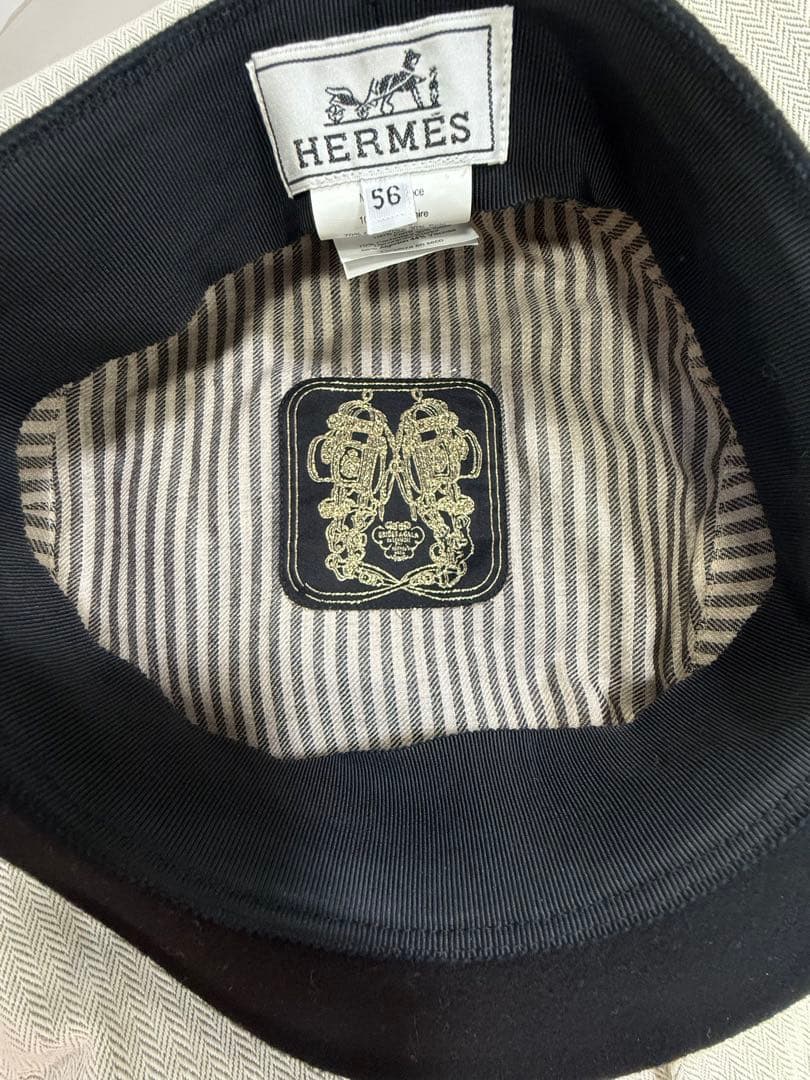 エルメス HERMES シェーヌダンクル 帽子 キャスケット ベルイル