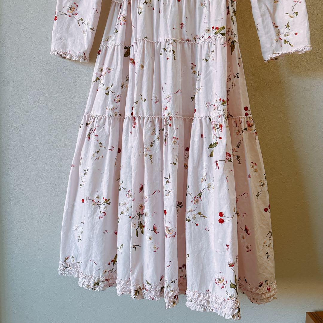 PINKHOUSE チェリーブロッサム柄ワンピース 桜ピンク