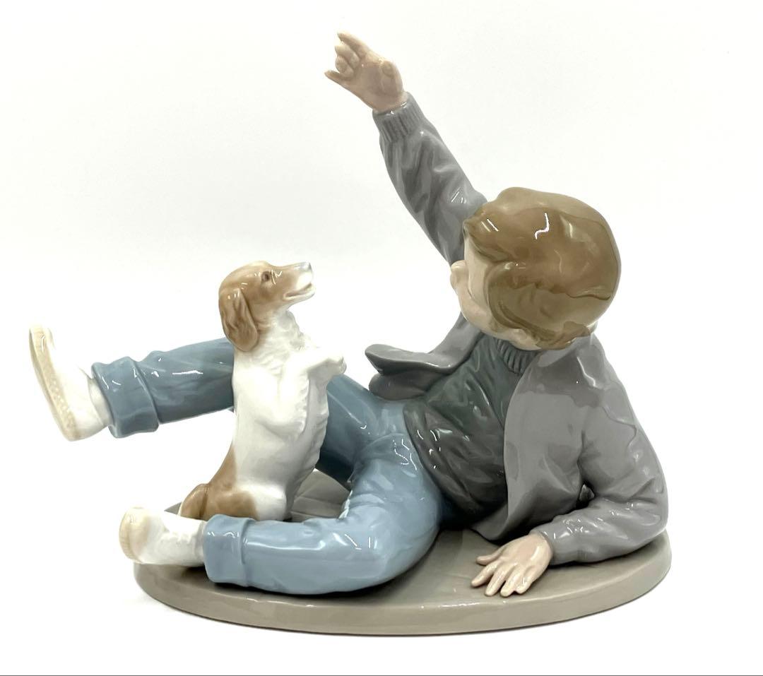 リヤドロ LLADRO ナオ NAO 犬と少年 フィギュリン
