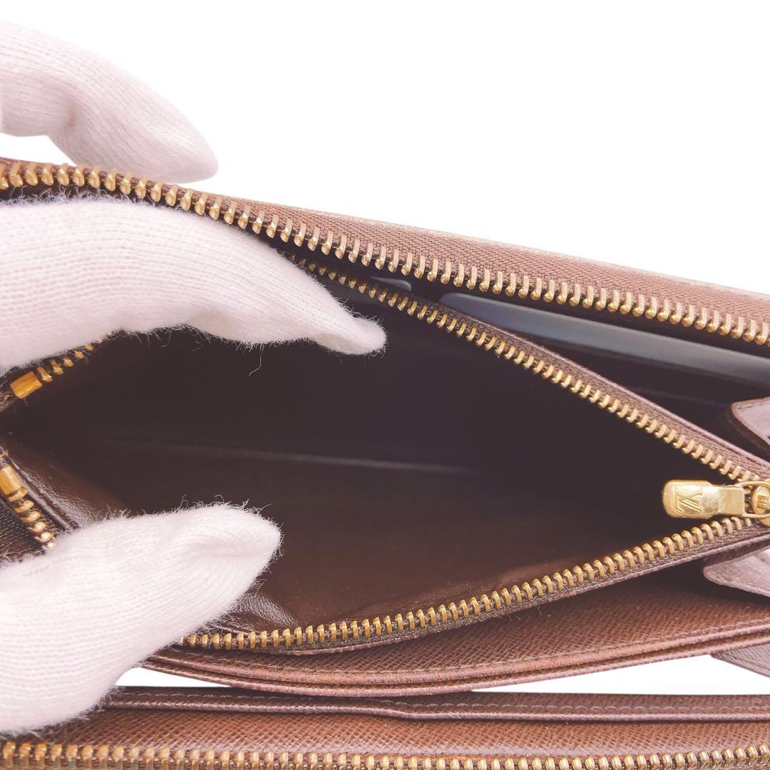 【美品】LOUIS VUITTON ダミエジッピーウォレット☆鑑定済みです♪