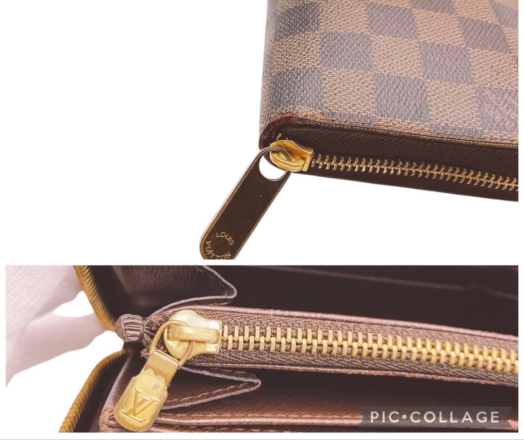 【美品】LOUIS VUITTON ダミエジッピーウォレット☆鑑定済みです♪