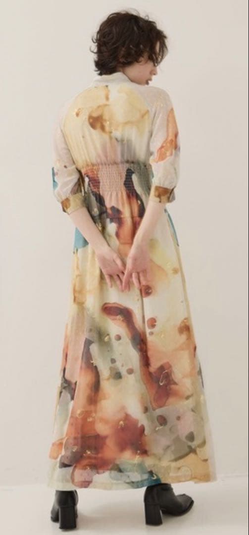 【AMERI/アメリ】《STUDIOUS別注》Art Organdy Dress