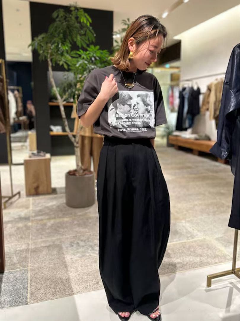 Curensology （カレンソロジー） プレーンツータックパンツ　黒　38