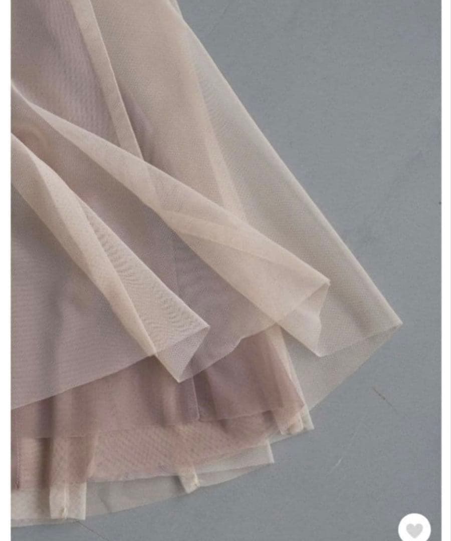 overE チュールドッキングワンピース　オフホワイト