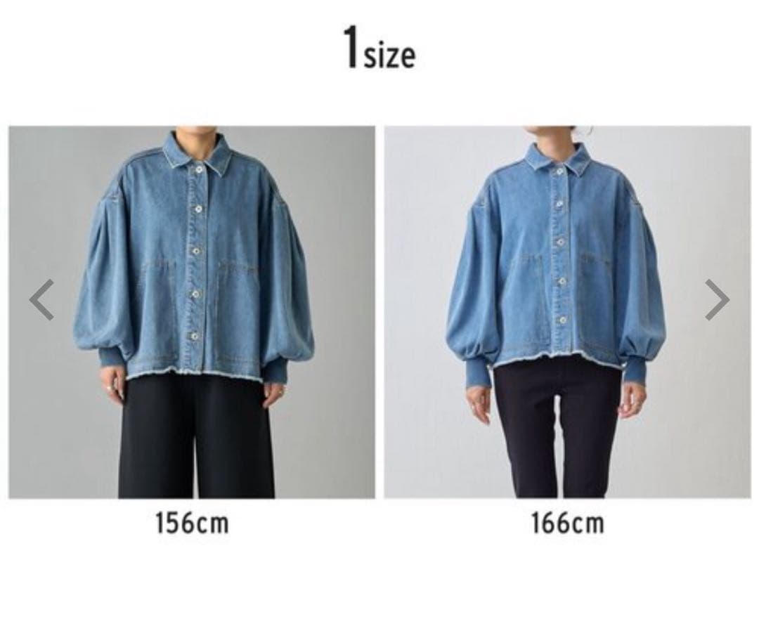 デニムバルーンスリーブジャケット 1サイズ