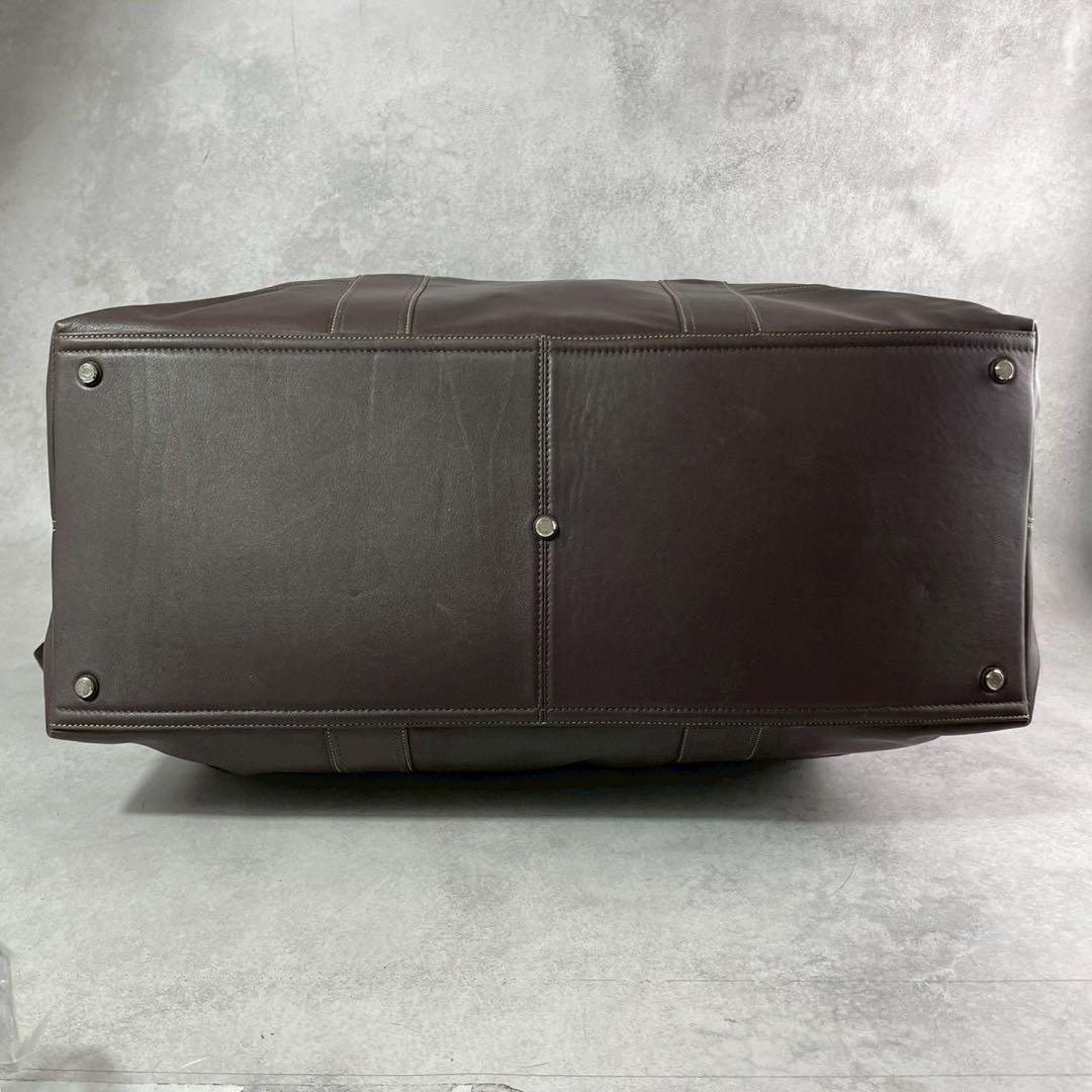 【極美品】コーチ 2way ボストンバッグ オールレザー ロゴ ブラウン