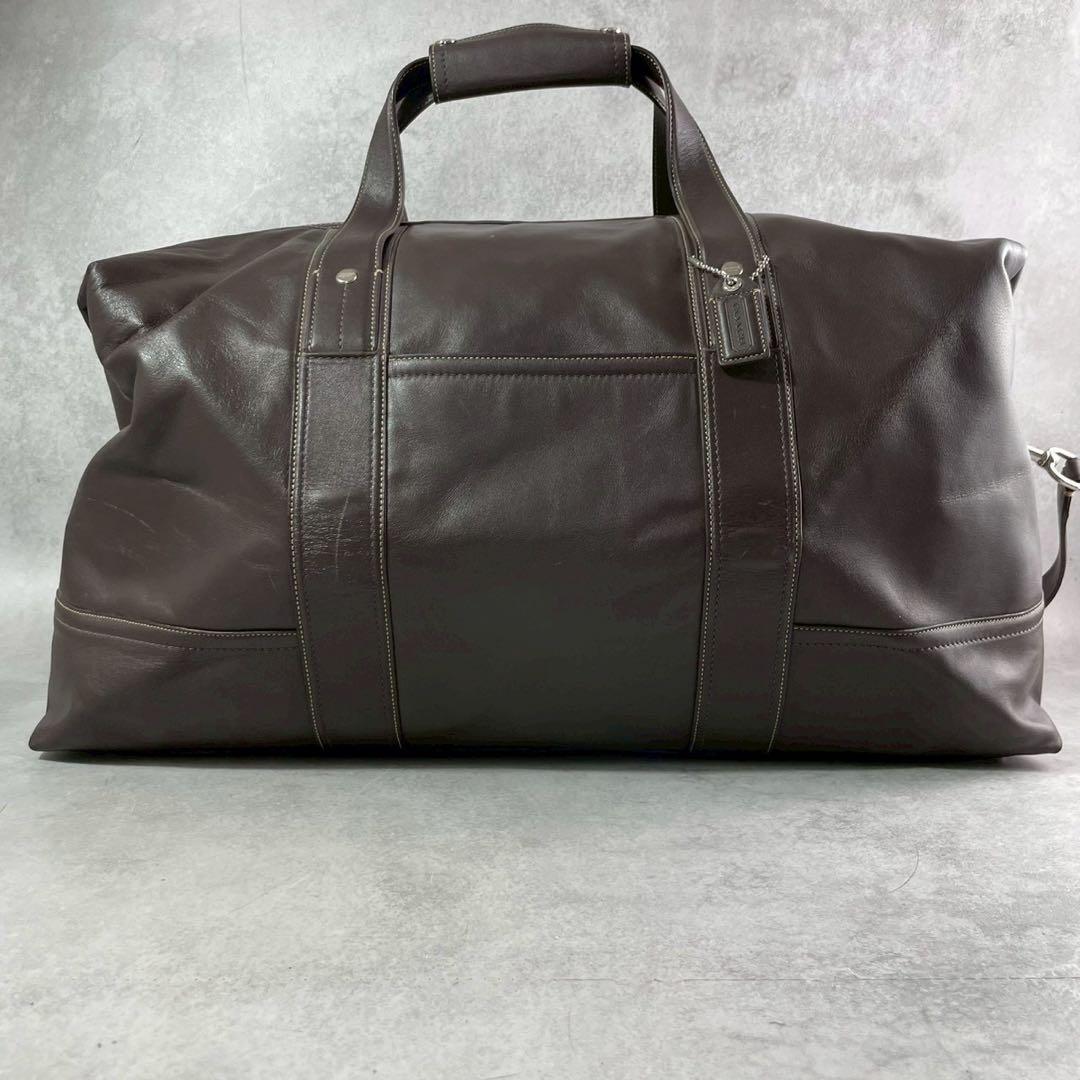 【極美品】コーチ 2way ボストンバッグ オールレザー ロゴ ブラウン