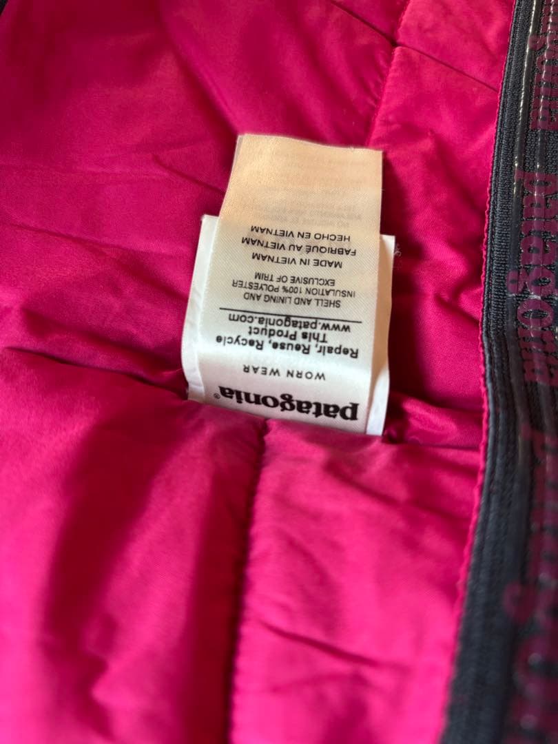 patagonia スノージャケット　 グレー/ピンク キッズ12才