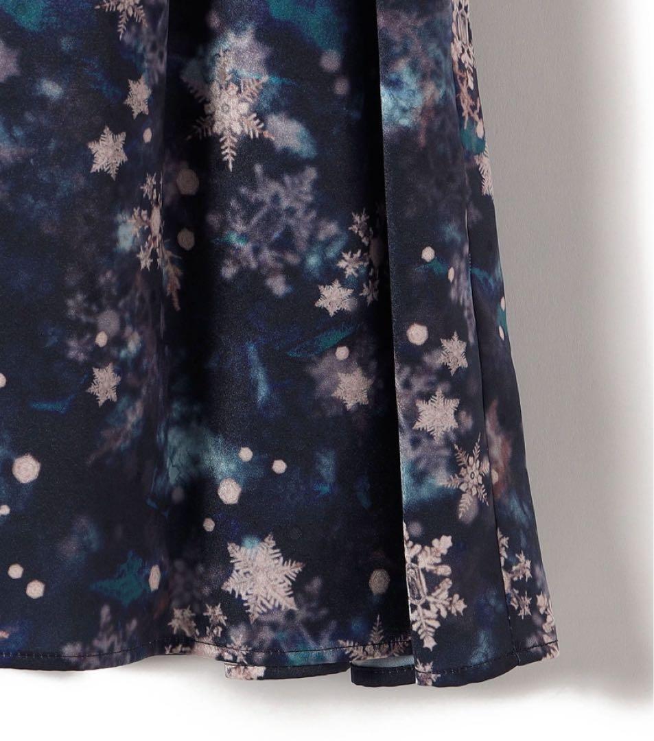 Arobe:スノー フレーク プリント ティアード ワンピース