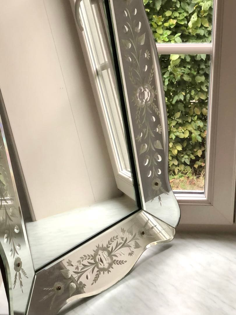 ベネチアンミラー　フランス　アンティーク　ヴィンテージミラー 鏡　ブロカント