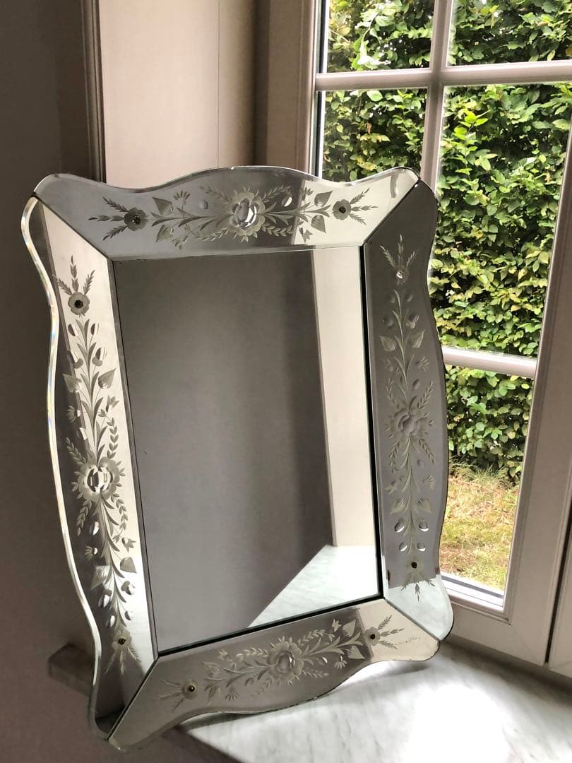 ベネチアンミラー　フランス　アンティーク　ヴィンテージミラー 鏡　ブロカント