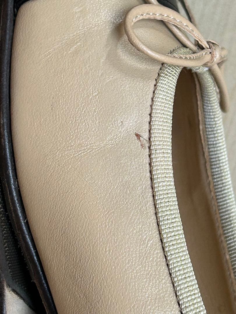 CHANEL バレエシューズ ベージュ/ブラック 35,5