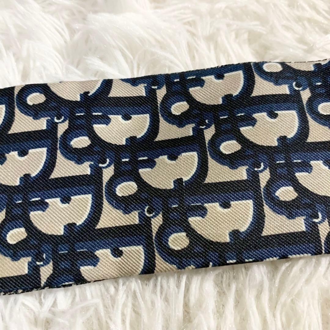 クリスチャンディオール　トロッター　ミッツァ　リボンスカーフ　オブリーク　シルク