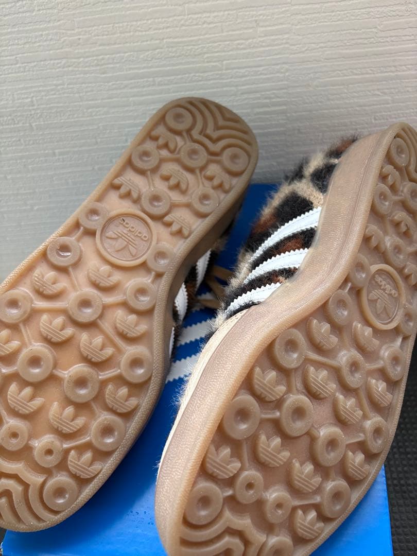 adidas atmos ベージュブラウン ヒョウ柄 ファースニーカー 24cm