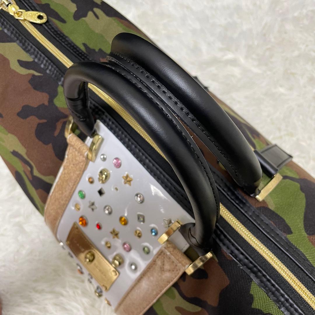 極希少⭐️2way マークアンドロナ ボストンバッグ ロゴプレート スタッズ 迷彩