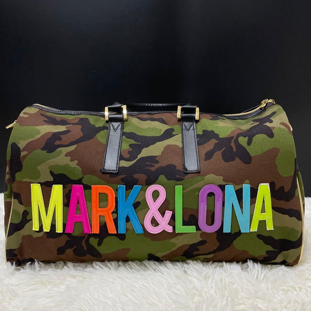 極希少⭐️2way マークアンドロナ ボストンバッグ ロゴプレート スタッズ 迷彩