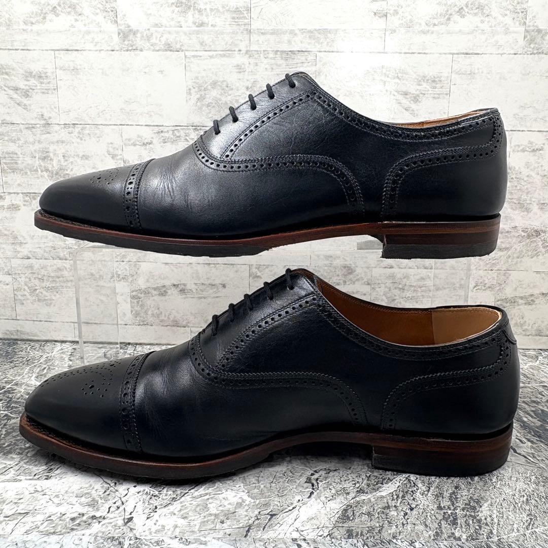 美品 スコッチグレイン オデッサ ドレスシューズ 26.5cm セミブローグ 黒