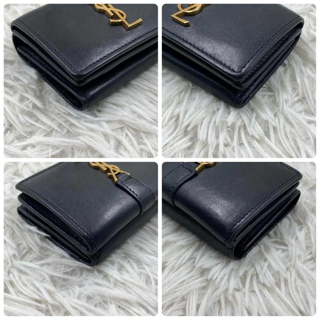 【✨美品✨】 サンローラン 三つ折り財布 オリガミ タイニウォレット ブラック