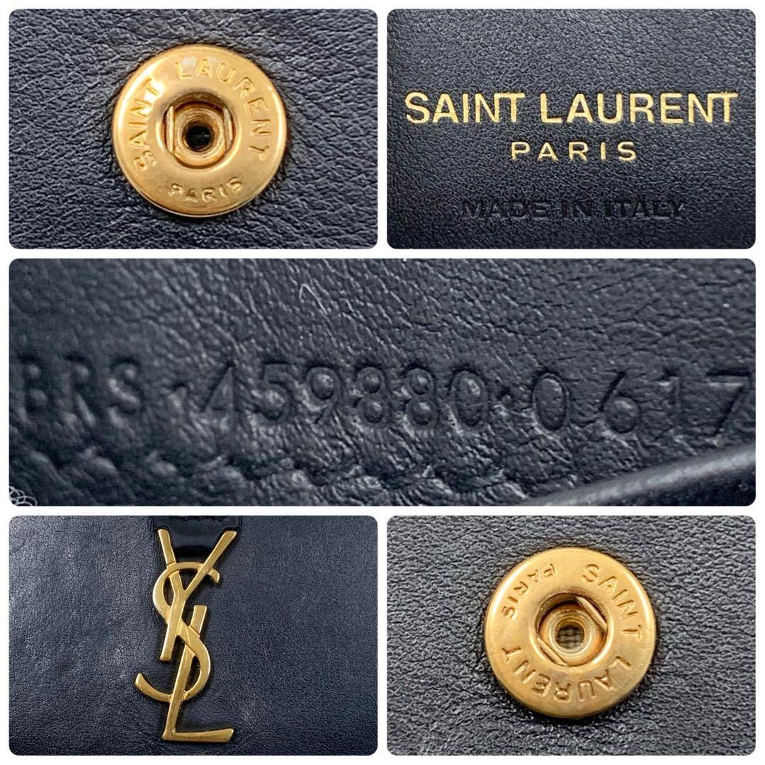 【✨美品✨】 サンローラン 三つ折り財布 オリガミ タイニウォレット ブラック