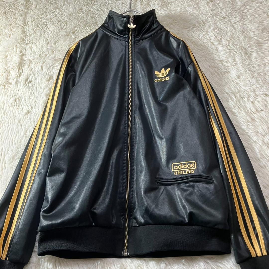 美品 アディダス トラックジャケット CHILE62 万国旗タグ 刺繍ロゴ L