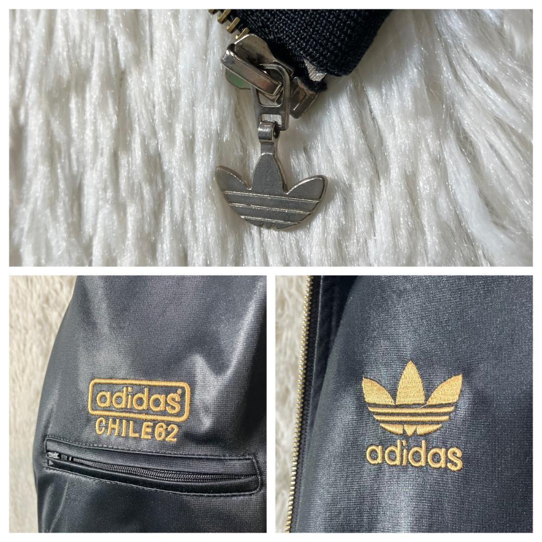 美品 アディダス トラックジャケット CHILE62 万国旗タグ 刺繍ロゴ L