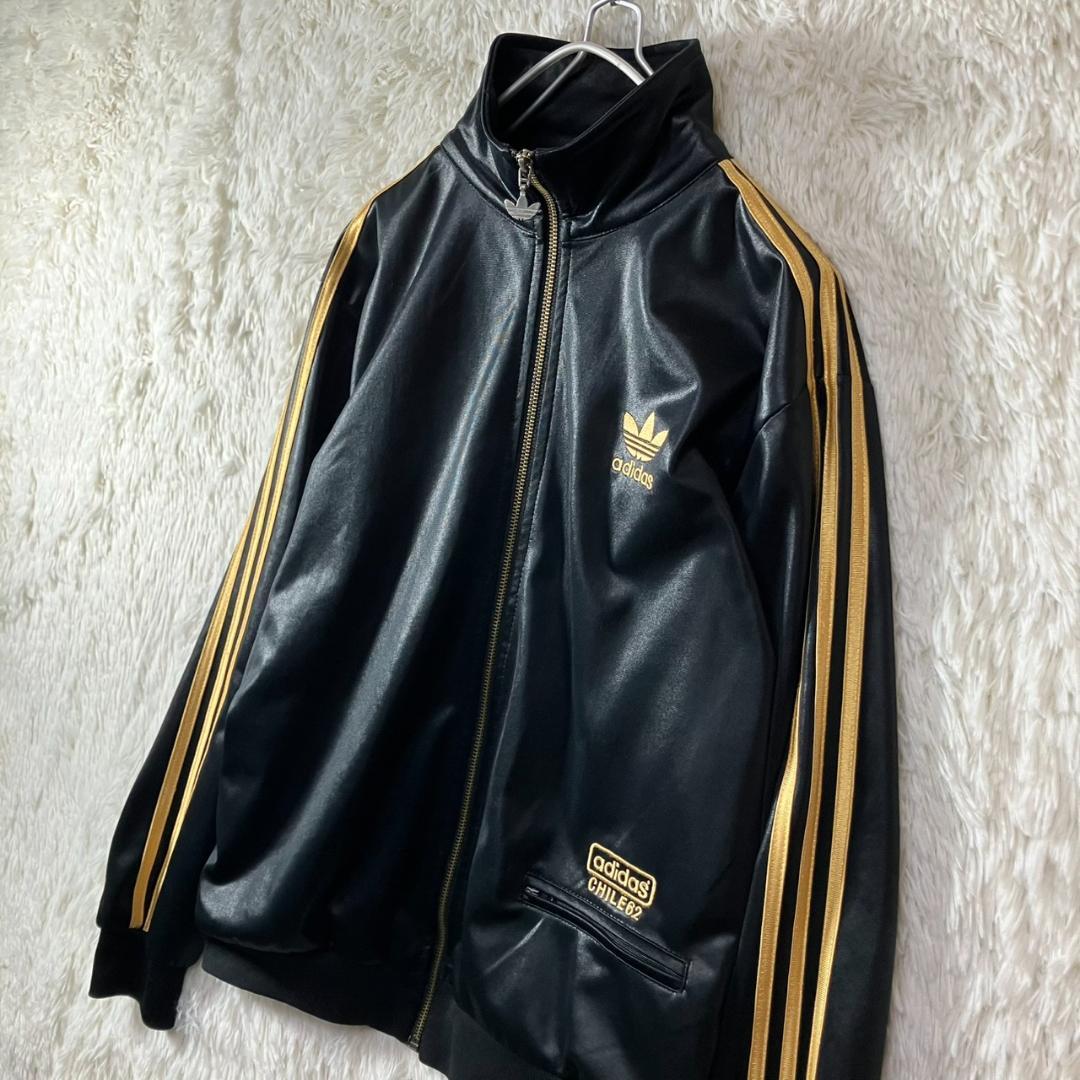 美品 アディダス トラックジャケット CHILE62 万国旗タグ 刺繍ロゴ L