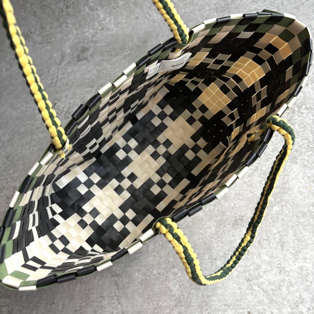 【リンリン様】MARNI ジャージー ハンドル バスケット かごバッグ トート