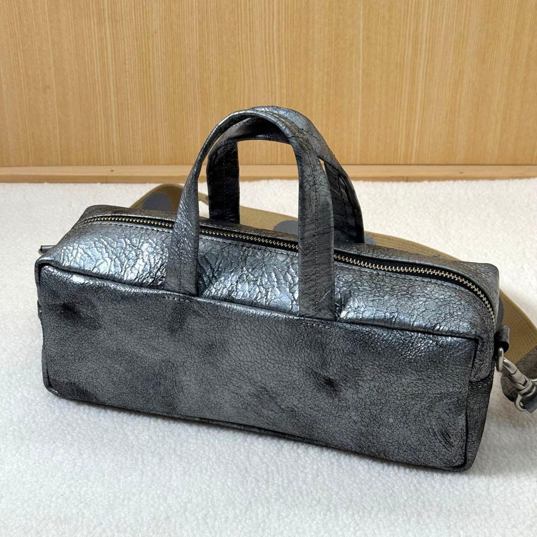 DEUX MILLE シープレザー　2way ショルダーバッグ　ドット柄　美品