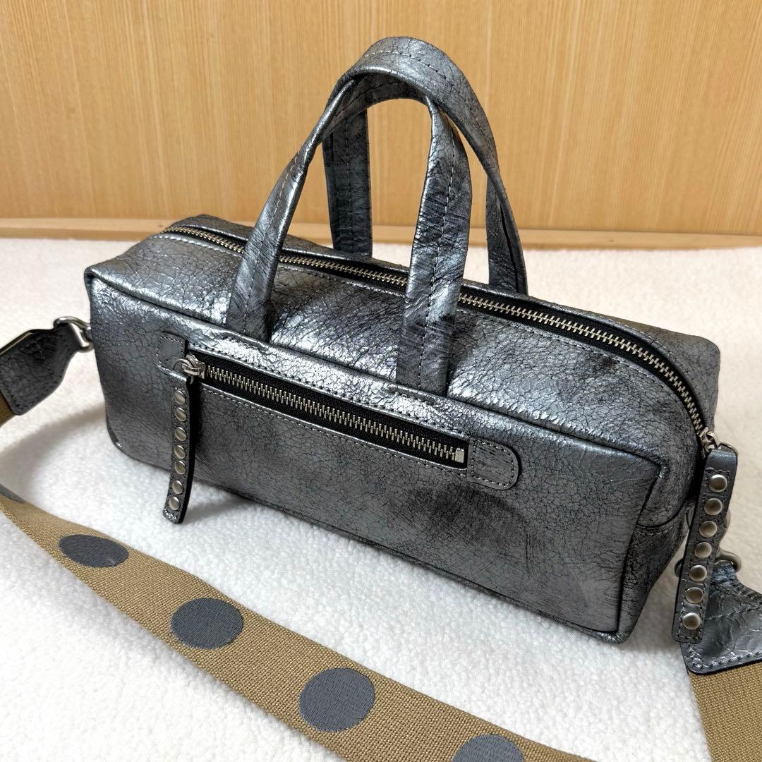 DEUX MILLE シープレザー　2way ショルダーバッグ　ドット柄　美品