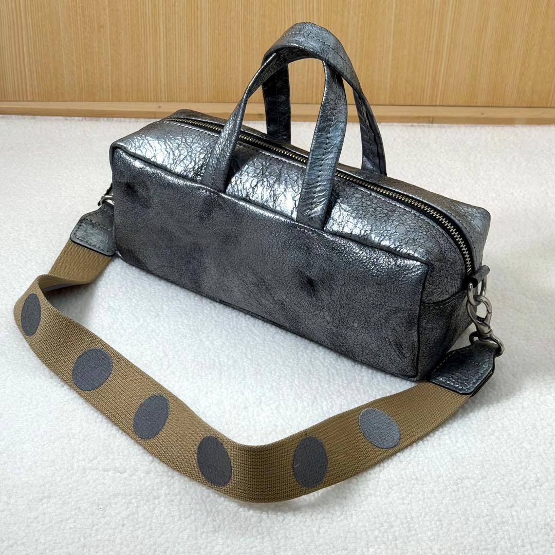 DEUX MILLE シープレザー　2way ショルダーバッグ　ドット柄　美品