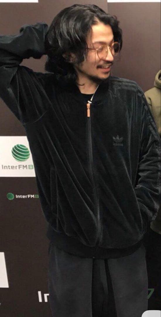 ハ*@様 adidas トラックジャケット ベロア SST ダークネイビー　常田