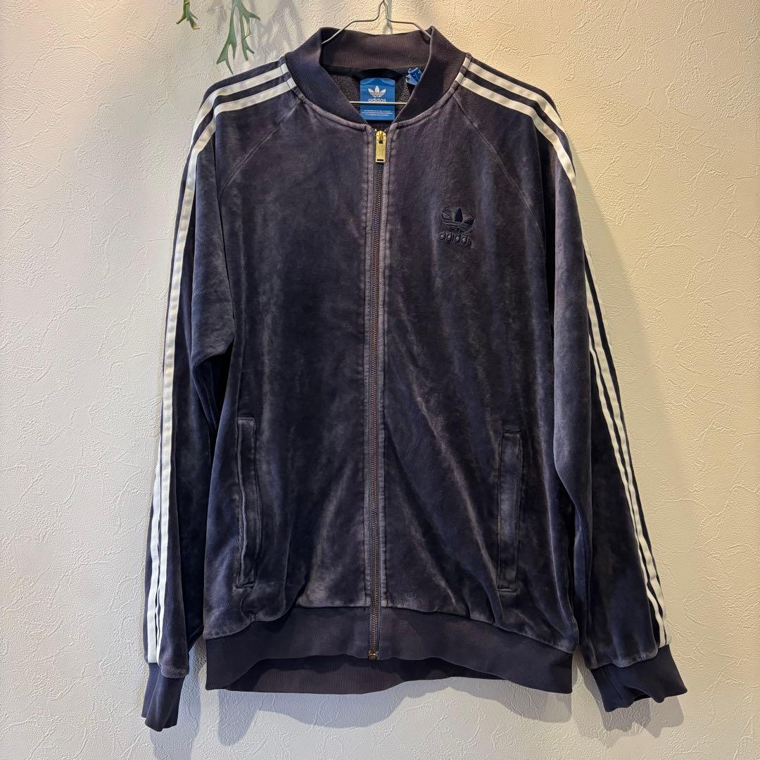 ハ*@様 adidas トラックジャケット ベロア SST ダークネイビー　常田