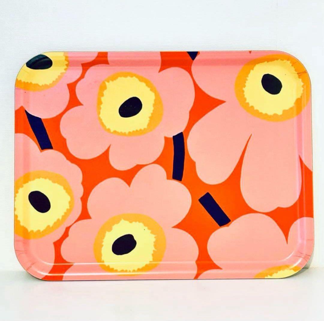 839【特大サイズ43cm x 33cm】廃盤marimekkoトレイ②ウニッコ
