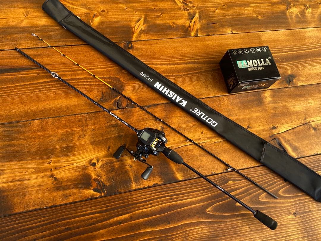 ジギング　イカメタル　 デジタルカウンター付きリール　レフトハンドル　オフショア