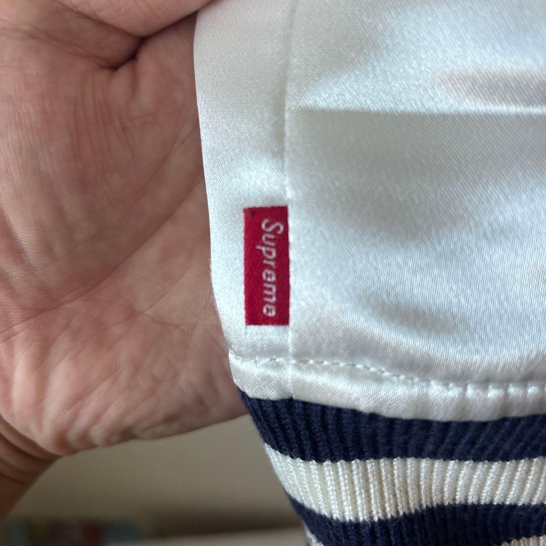Supreme サテンスタジャン ホワイト
