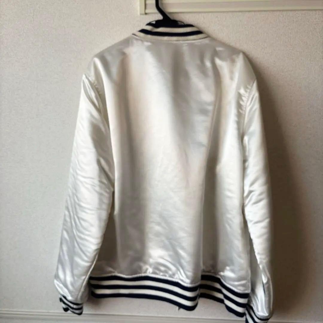 Supreme サテンスタジャン ホワイト