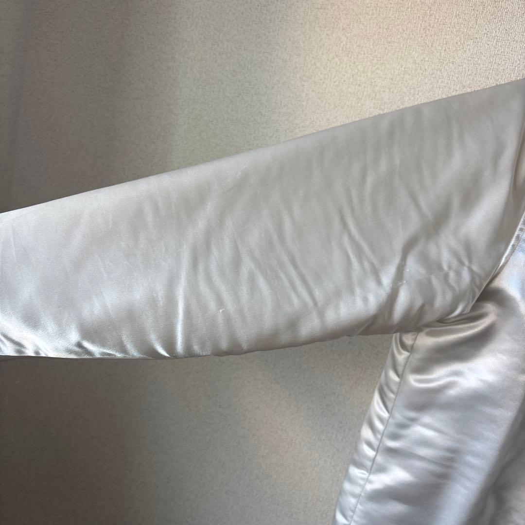 Supreme サテンスタジャン ホワイト